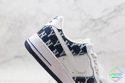 Nike Air Force 1 White Navy Blue With NY logo swoosh