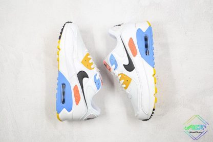 Nike Air Max 90 Pure Platinum Solar Flare swoosh