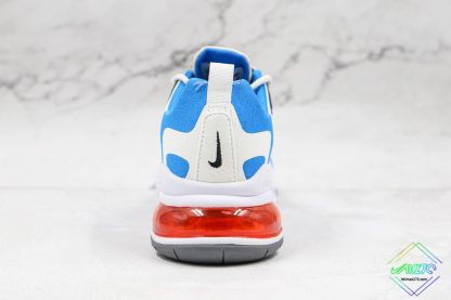 Nike Air Max React 270 White Blue Orange heel