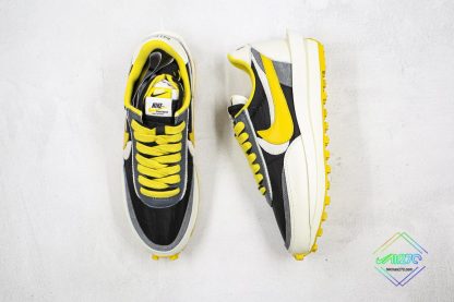 Undercover x Sacai x Nike LDWaffle Bright Citron tongue