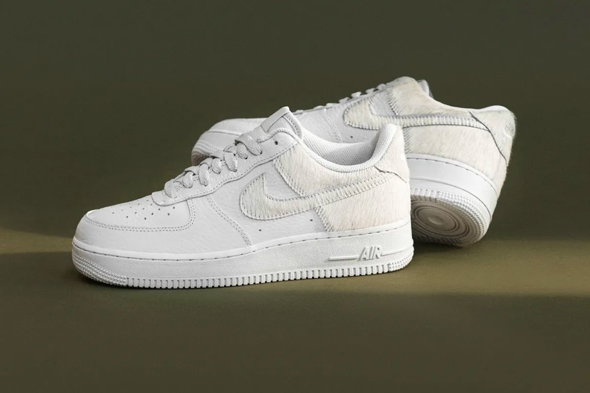 White Air Force 1 With Pony Hair