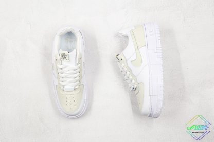 Women Nike Air Force 1 Pixel White Beige tongue