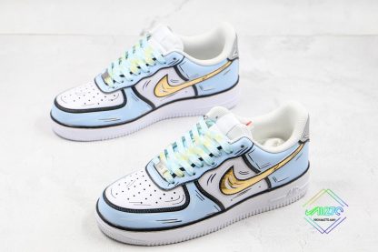 overall Nike Air Force 1 Low Frozen Blue Gold