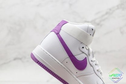 Air Force 1 High White Dark Orchid lateral side