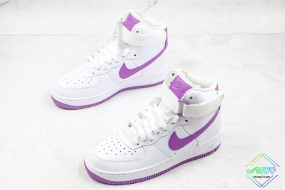 Air Force 1 High White Dark Orchid shoes