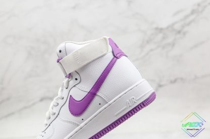 Air Force 1 High White Dark Orchid velcro