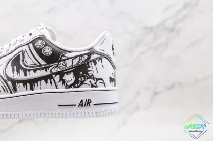 Custom Nike Air Force 1 one Piece White Black swoosh