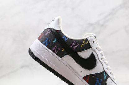 Nike Air Force 1 07 NY Logo Black White lateral side