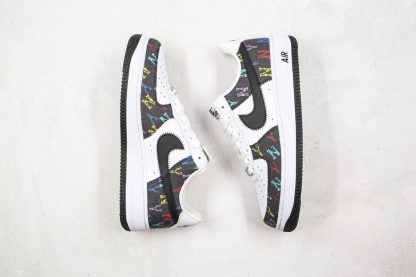 Nike Air Force 1 07 NY Logo Black White swoosh