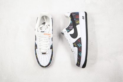 Nike Air Force 1 07 NY Logo Black White tongue