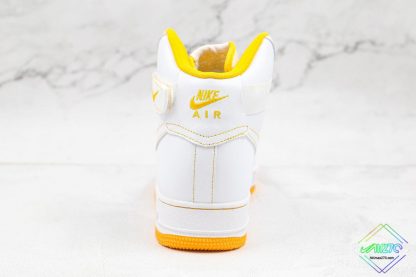 Nike Air Force 1 High Laser University Gold heel