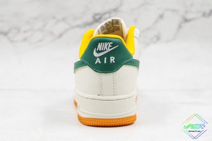 Nike Air Force 1 Low Beige Army Green Gum heel