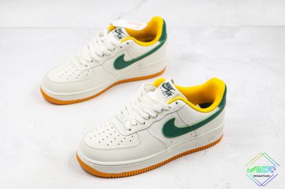 Nike Air Force 1 Low Beige Army Green Gum yellow