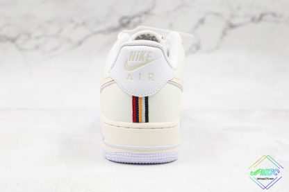 Nike Air Force 1 Low Beige Korean Print gold heel