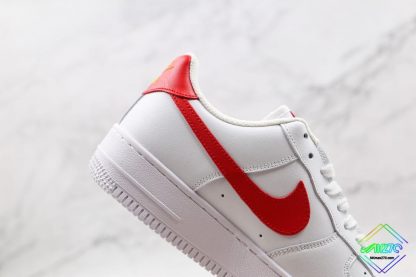Nike Air Force 1 Low Essential White Gym Red lateral side