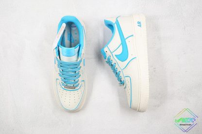Nike Air Force 1 Low White Baby Blue tongue