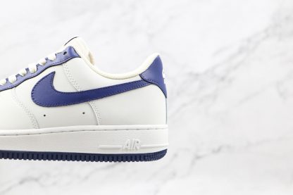 Nike Air Force 1 Low White Navy Blue medial side