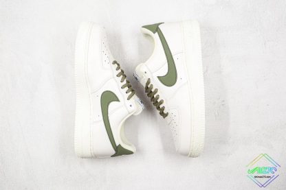 Nike Air Force 1 Low White Olive swoosh