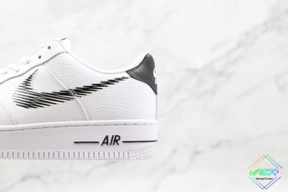 Nike Air Force 1 Low Zig Zag White Black close look
