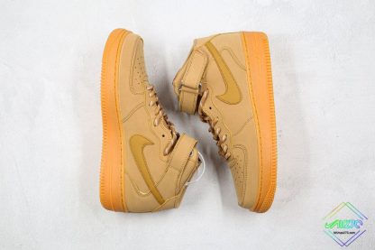 Nike Air Force 1 Mid Wheat swoosh