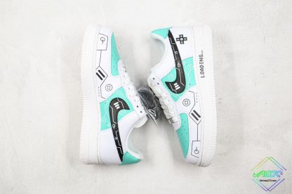 Nike Air Force 1 PS5 White Green swoosh