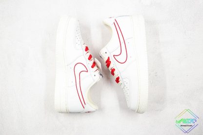 Nike Air Force 1 White Gym Red swoosh
