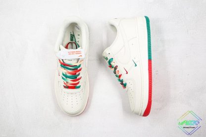 Nike Air Force One Red Green colorfull shoelace