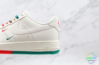 Nike Air Force One Red Green medial side