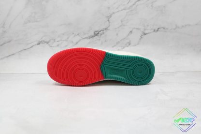 Nike Air Force One Red Green underfoot