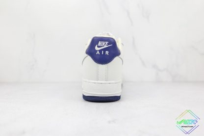 Air Force 1 07 White Navy Blue back heel