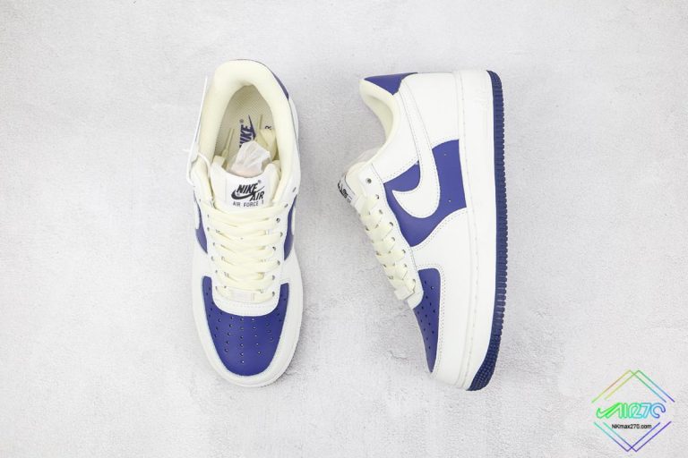 white and navy blue air force 1