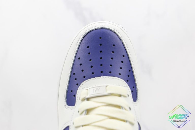 white and navy blue air force 1