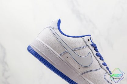 Air Force 1 Low Nike White Blue Stitching lateral side