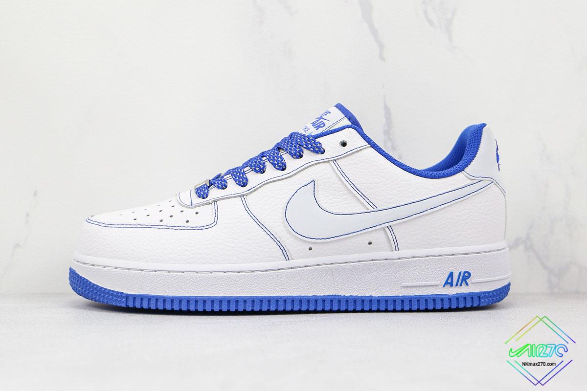 Air Force 1 Low Nike White Blue Stitching Schoenen