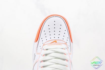 Air Force 1 Low Nike White Orange vamp lok