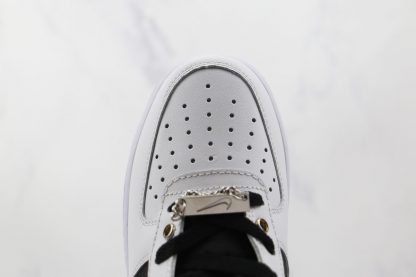 Air Force 1 Lows PRM White Black-Metallic Silver vamp