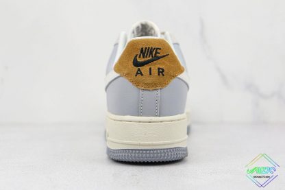 Air Force 1 Nike White Grey Brown heel