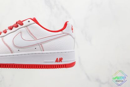 Air Force 1 Nike White and Orange Stitching lateral side