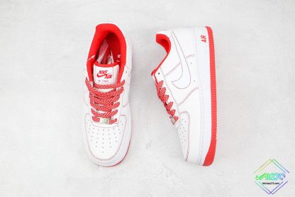 Air Force 1 Nike White and Orange Stitching shoelaces