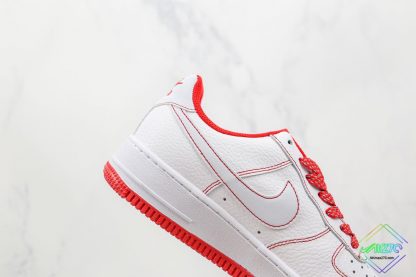 Air Force 1 Nike White and Orange Stitching swoosh