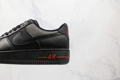 Air Force 1 Stealthy Black 3M Reflective red overside logo