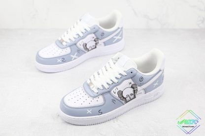 Kaws Nike Air Force 1 Sky blue White overall