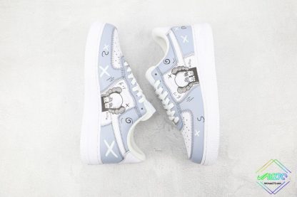 Kaws Nike Air Force 1 Sky blue White shoes