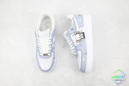 Kaws Nike Air Force 1 Sky blue White tongue