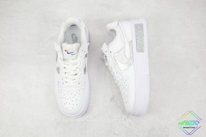 Nike Air Force 1 Fontanka White Silver mini swoosh