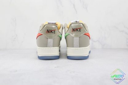 Nike Air Force 1 Grey Double Swoosh back heel