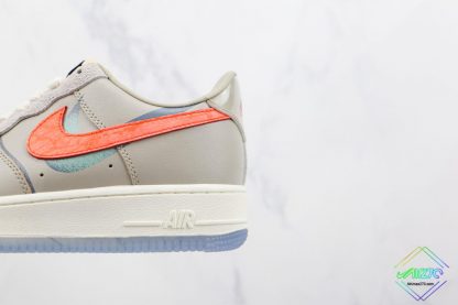 Nike Air Force 1 Grey Double Swoosh lateral swoosh