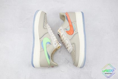 Nike Air Force 1 Grey Double Swoosh orange