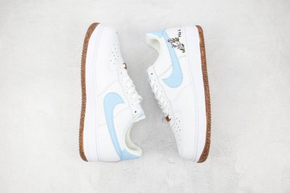 Nike Air Force 1 Indigo Aqua Blue Swoosh