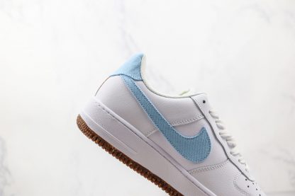 Nike Air Force 1 Indigo Aqua Blue lateral side